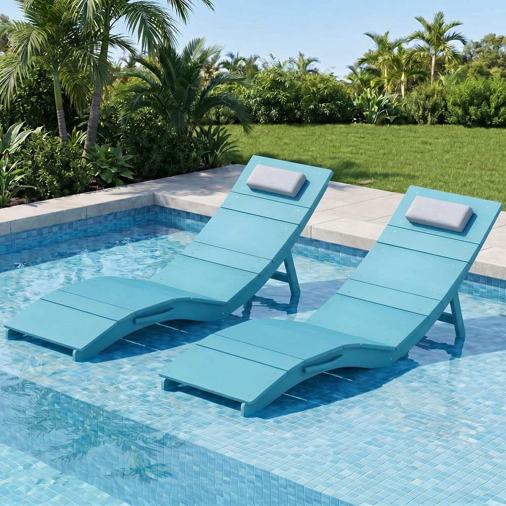 Outdoor Furniture Lounge - Pool Chaise Lounge Chairs Set of