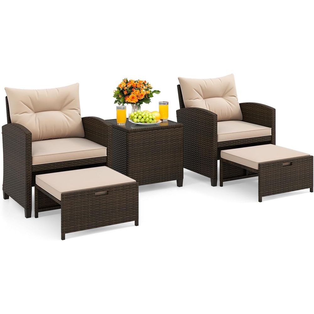 Outdoor Furniture Lounge - 5-Piece Outdoor Patio Furniture Set with
