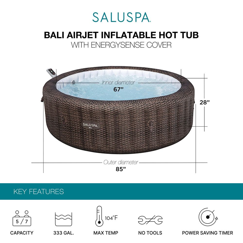 Inflatable Hot Tub - SaluSpa Bali 5 to 7 Person