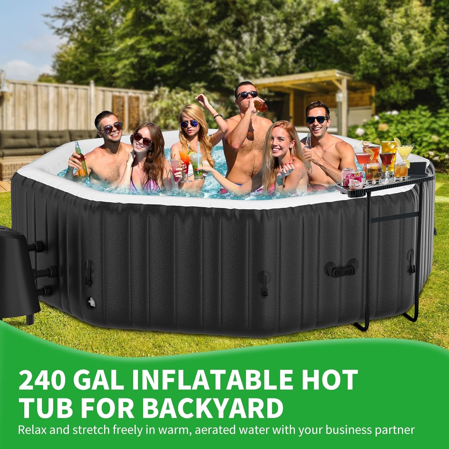4-6 Person Polygon Inflatable  - Inflatable Hot Tub のレビューと価格