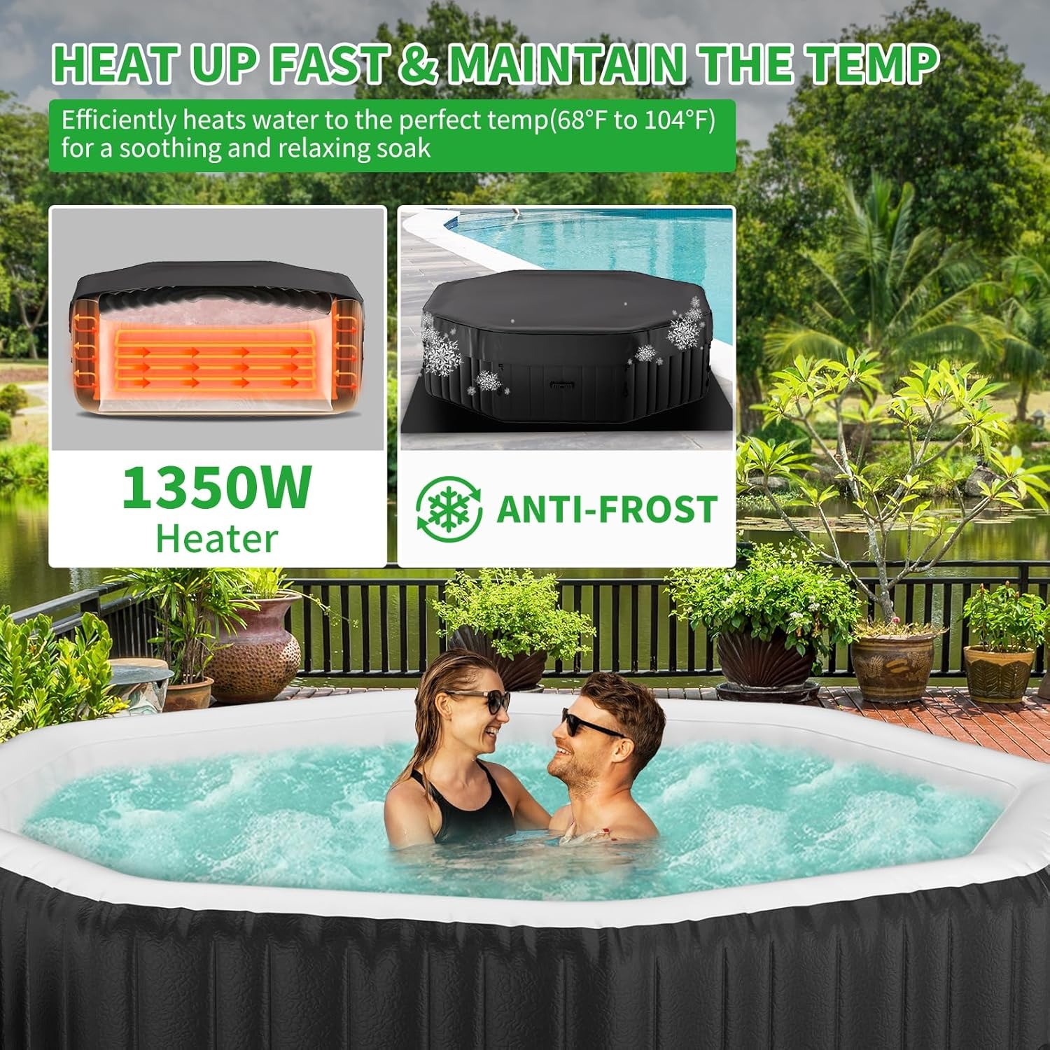 4-6 Person Polygon Inflatable  - Inflatable Hot Tub のレビューと価格