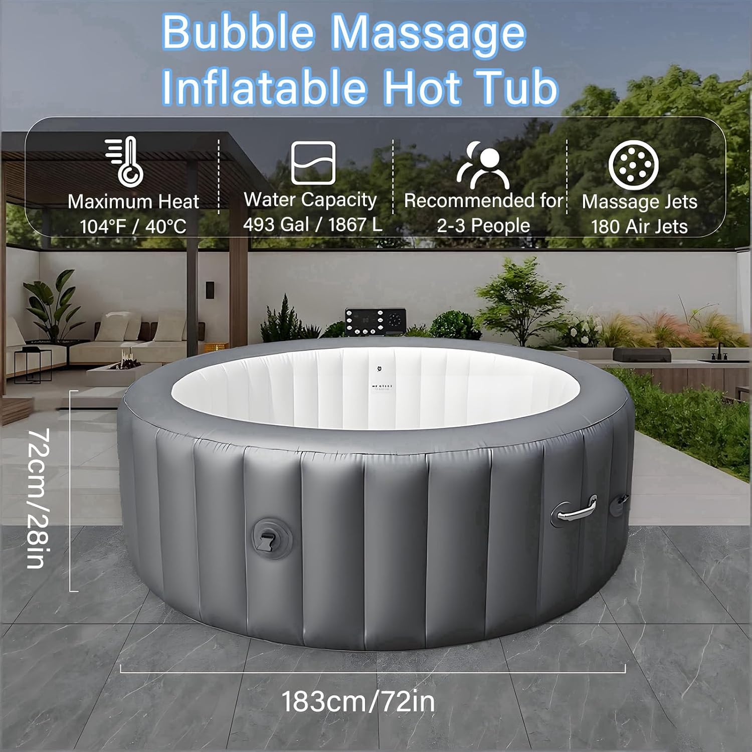 Inflatable Hot Tub 4 6 Person  - Inflatable Hot Tub のレビューと価格