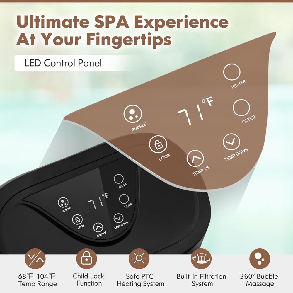 4-6 Person Inflatable Hot Tub, - Inflatable Hot Tub のレビューと価格