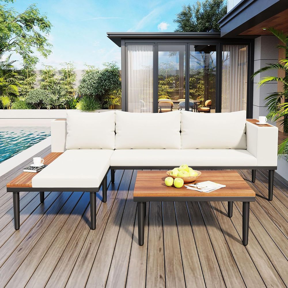 Acacia Wood Patio Furniture Se - Outdoor Furniture L Shape のレビューと価格