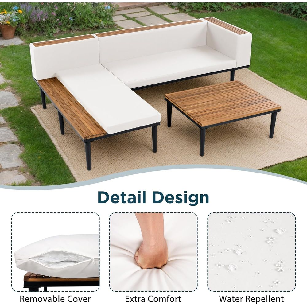 Acacia Wood Patio Furniture Se - Outdoor Furniture L Shape のレビューと価格