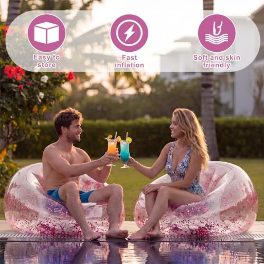6 Pcs Inflatable Bean Bag Chai - Outdoor Furniture Lounge のレビューと価格