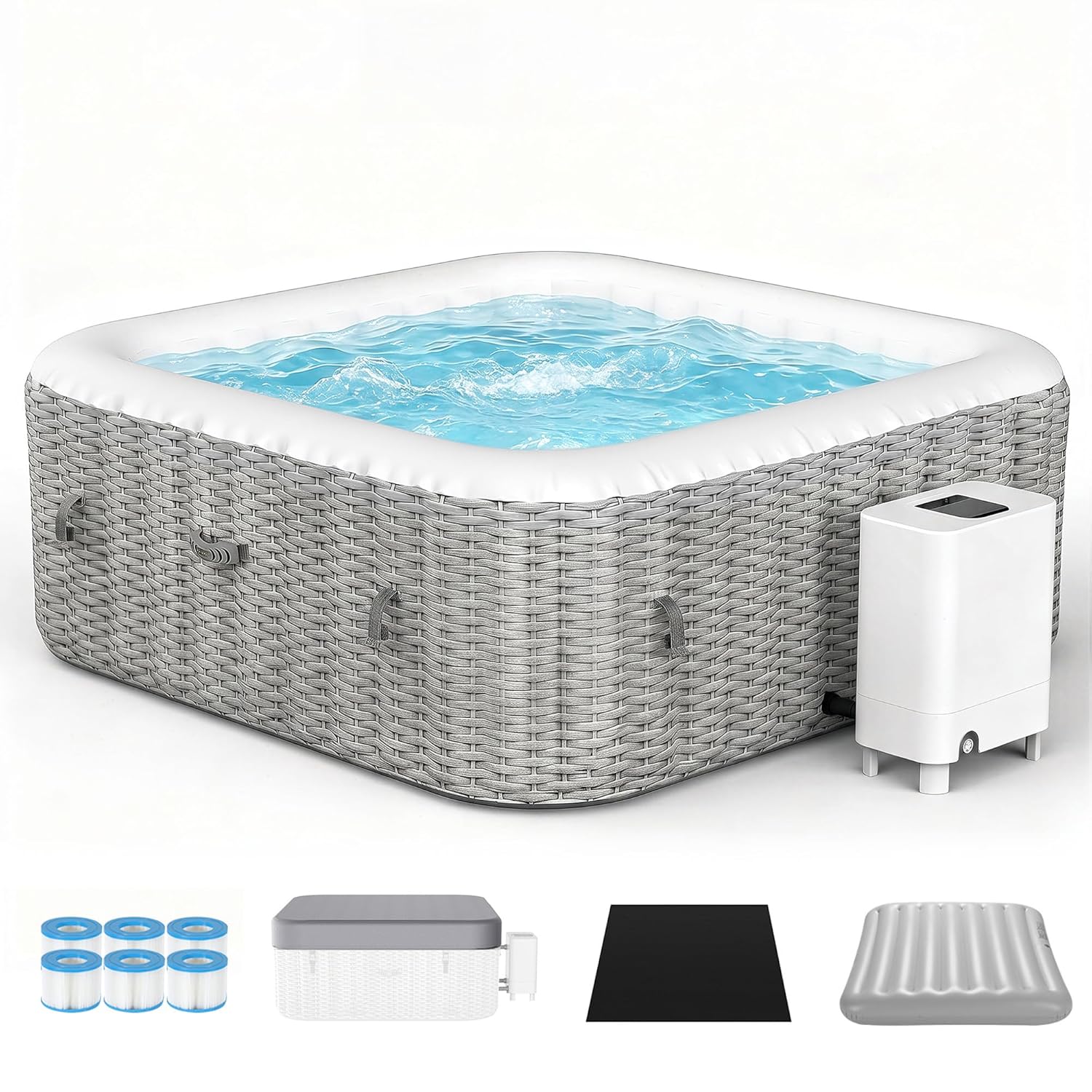 Inflatable Hot Tub Spa Set, Ou - Inflatable Hot Tub のレビューと価格