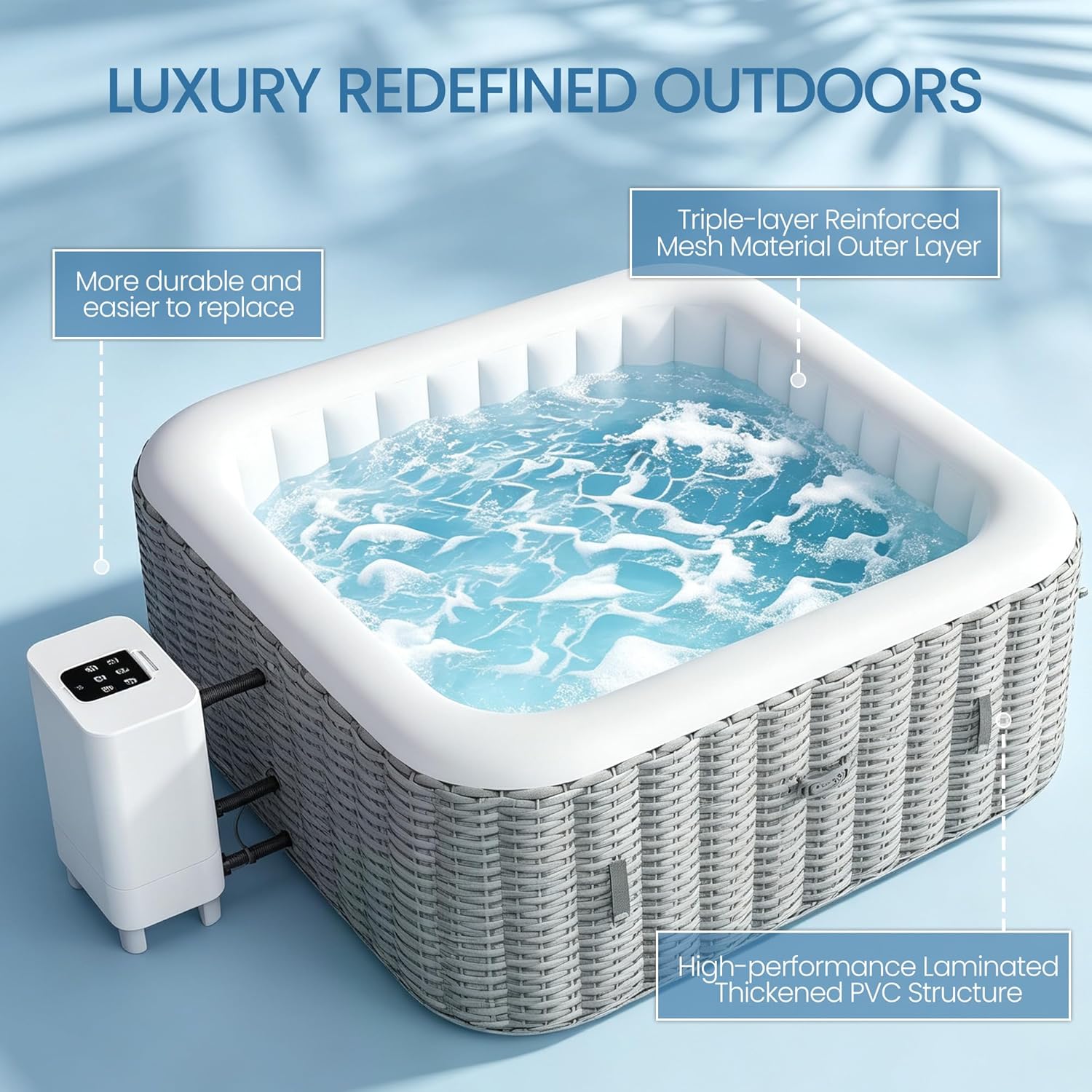 Inflatable Hot Tub Spa Set, Ou - Inflatable Hot Tub のレビューと価格