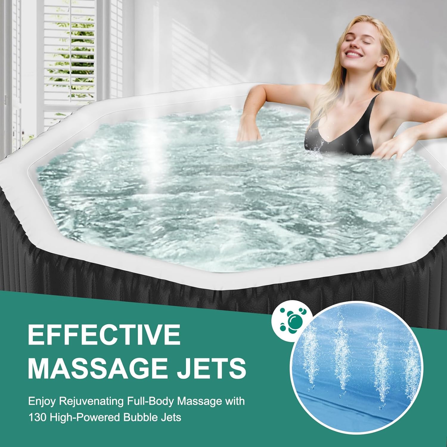 4-6 Person Octagonal Inflatabl - Inflatable Hot Tub のレビューと価格