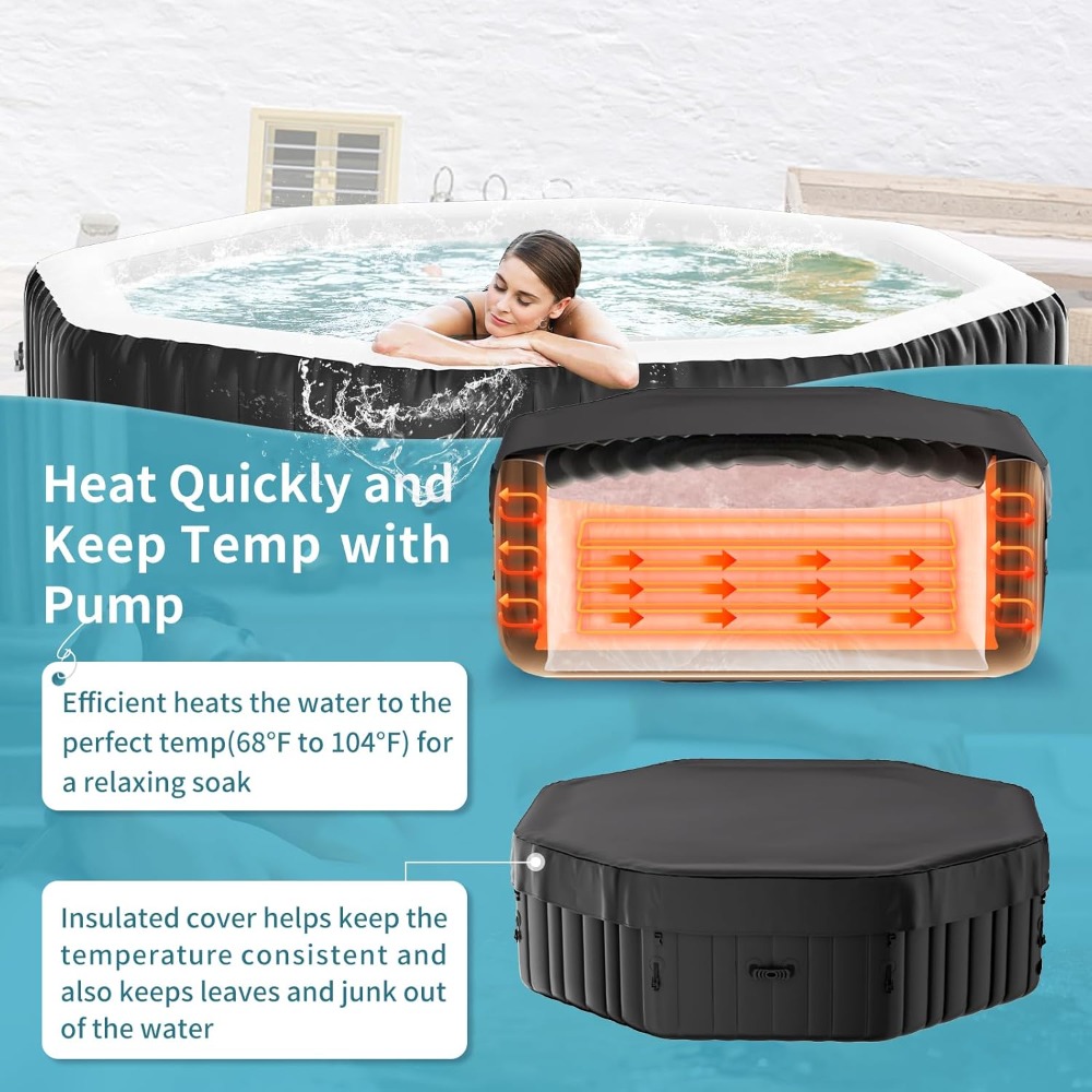 Inflatable Hot Tub, Large Poly - Inflatable Hot Tub のレビューと価格