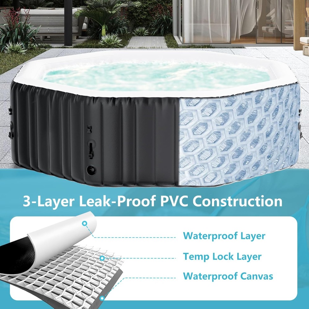 Inflatable Hot Tub, Large Poly - Inflatable Hot Tub のレビューと価格