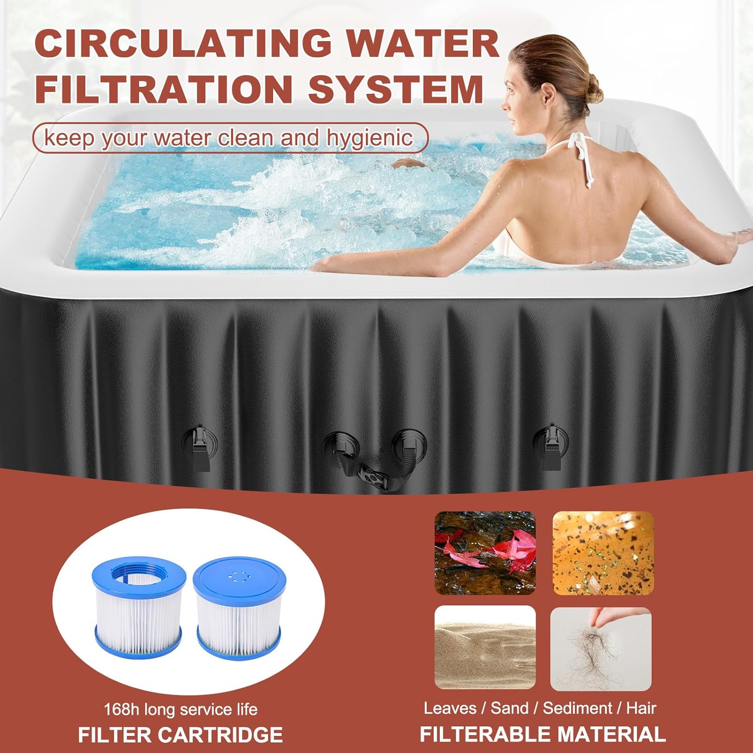 4-6 Person Inflatable Hot Tub, - Inflatable Hot Tub のレビューと価格