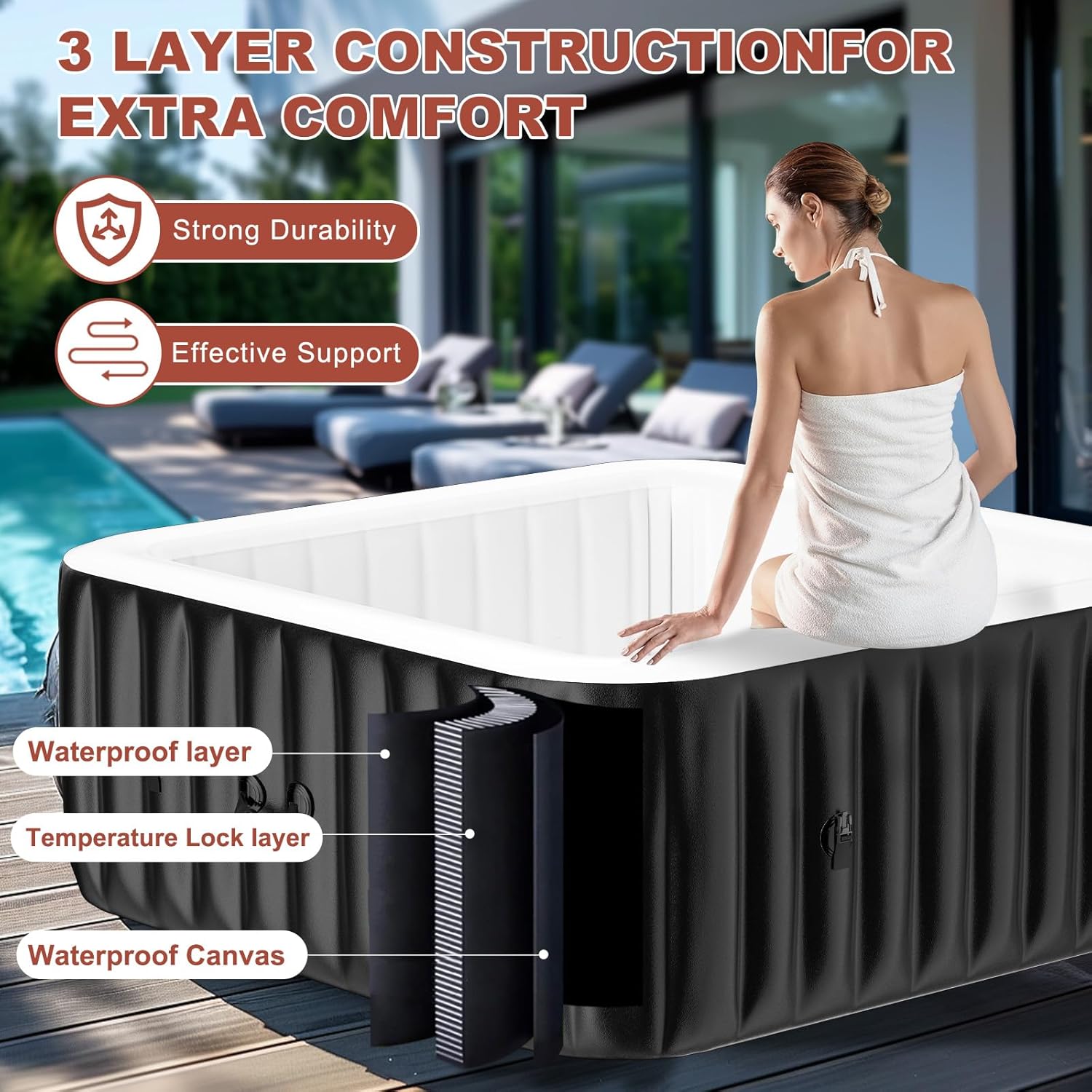 4-6 Person Inflatable Hot Tub, - Inflatable Hot Tub のレビューと価格