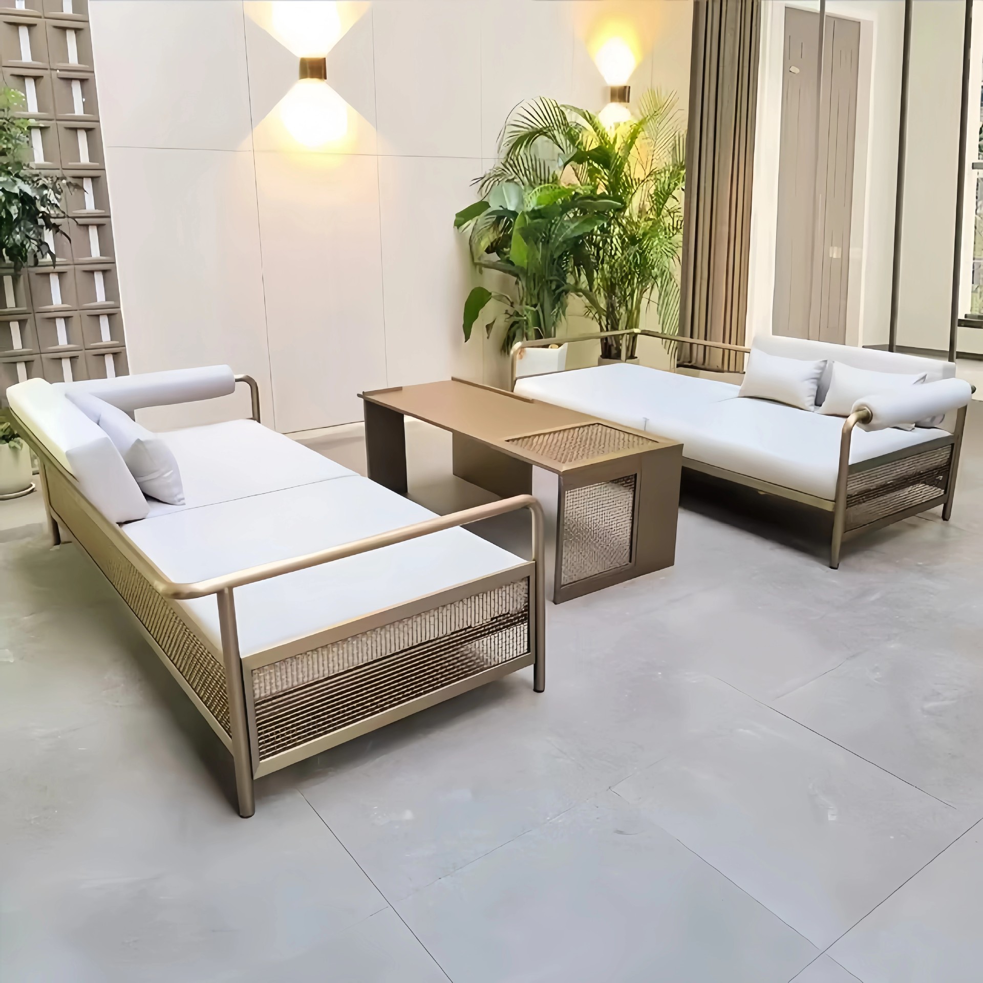 Outdoor stainless steel sofa,  - Outdoor Furniture Hotel のレビューと価格