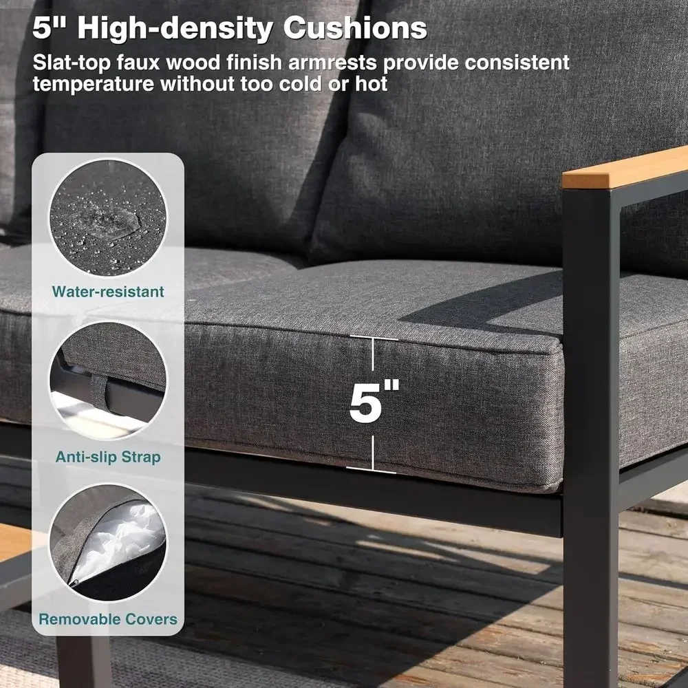 6-Piece Outdoor Sectional Sofa - Outdoor Furniture L Shape のレビューと価格