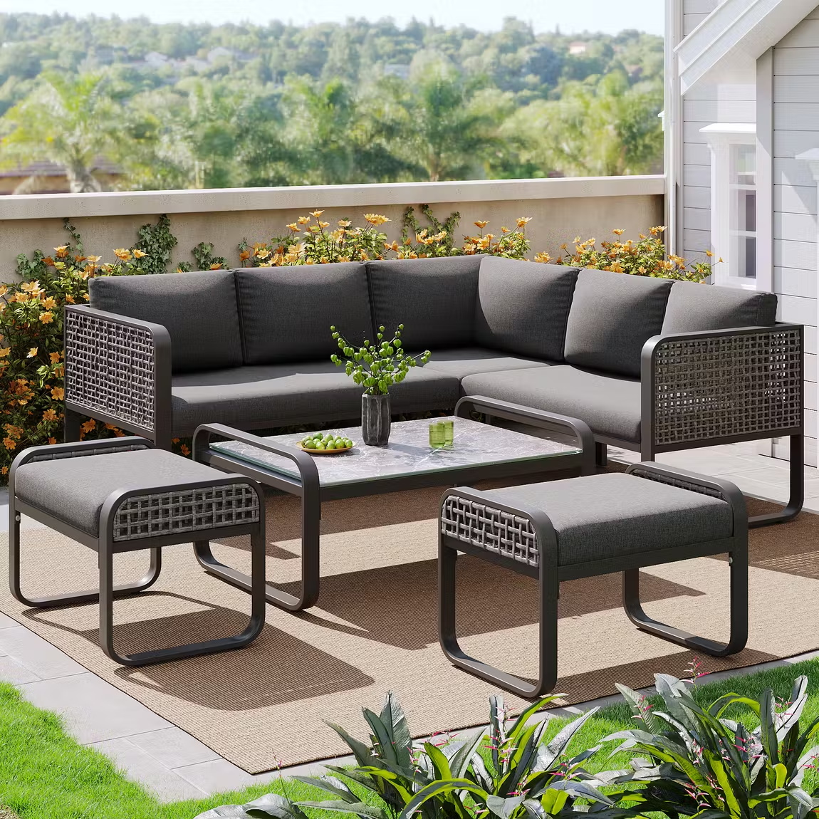 Modern Luxury Garden Furniture - Outdoor Furniture L Shape のレビューと価格