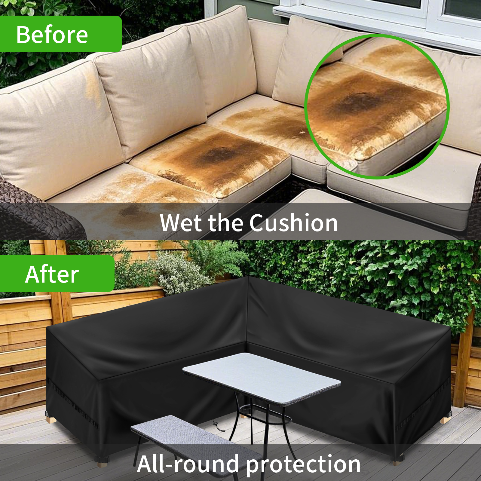 Waterproof Garden Furniture Co - Outdoor Furniture L Shape のレビューと価格