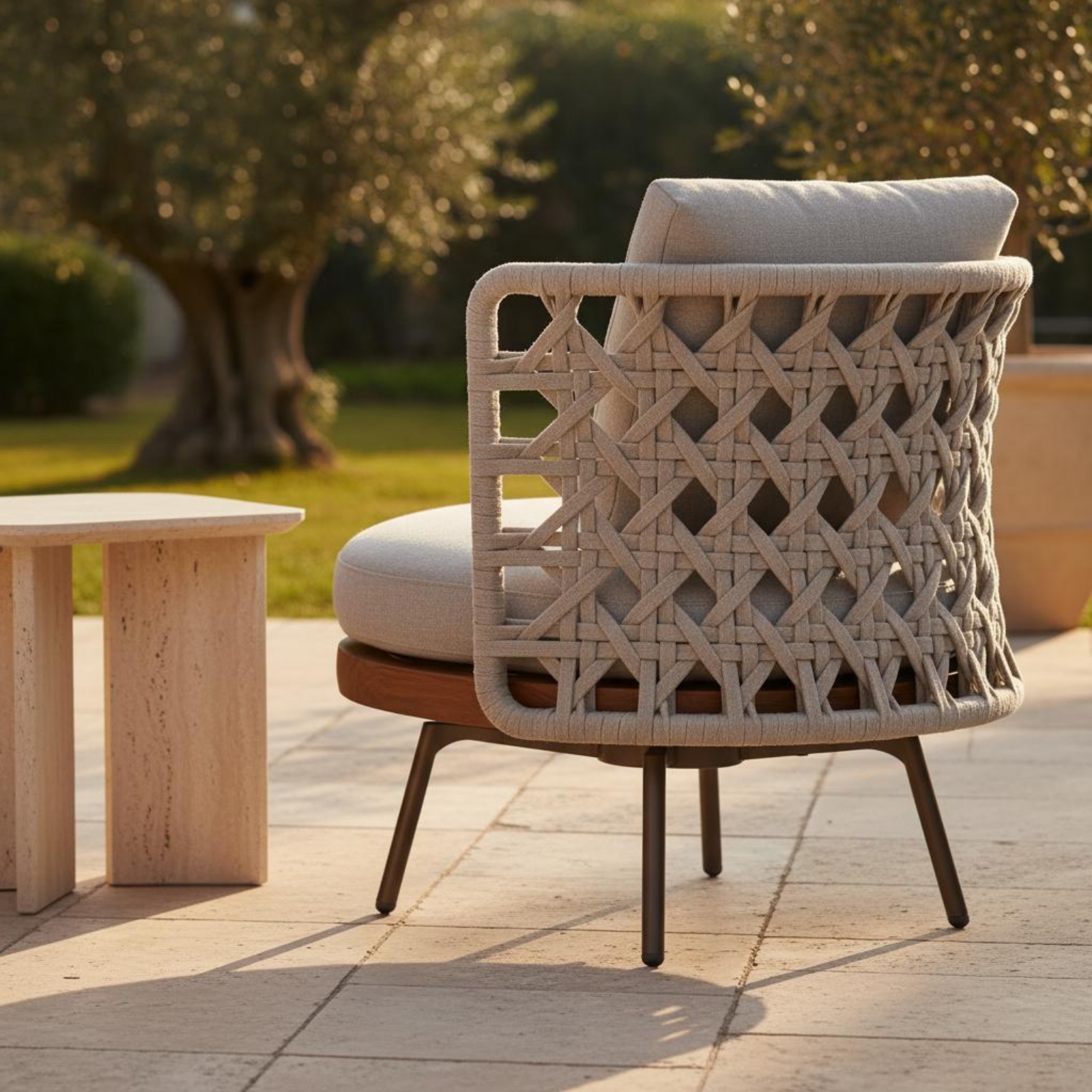 3 Pieces Teak Armchair Nordic  - Outdoor Furniture Hotel のレビューと価格