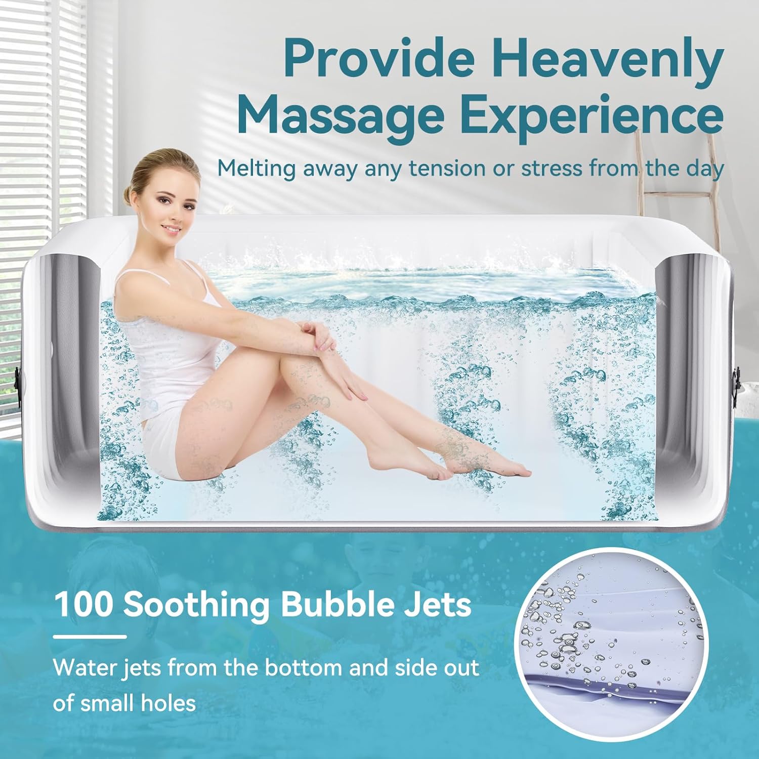 2 Person Inflatable Hot Tub wi - Inflatable Hot Tub のレビューと価格