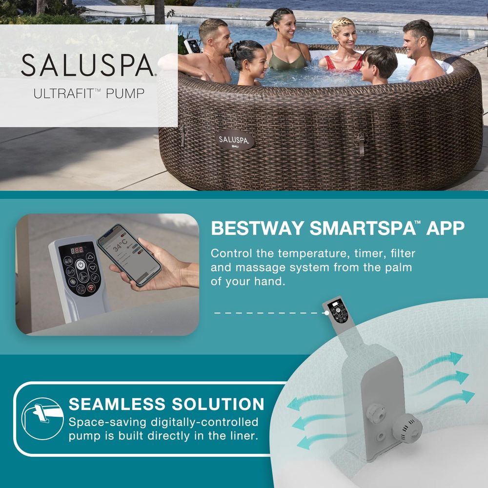 SaluSpa Bali 5 to 7 Person Inf - Inflatable Hot Tub のレビューと価格