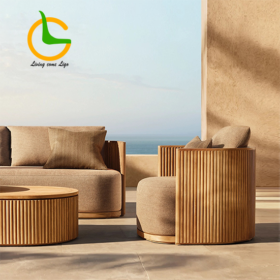 Luxury L-shaped Teak Wood Outd - Outdoor Furniture Hotel のレビューと価格