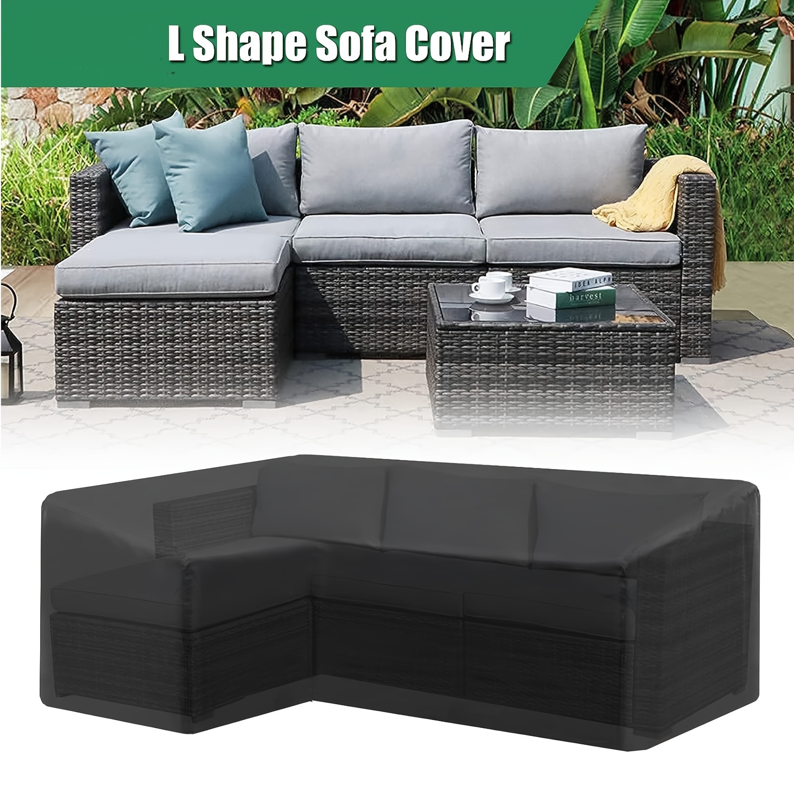 L-shaped Outdoor Sofa Cover, W - Outdoor Furniture L Shape のレビューと価格