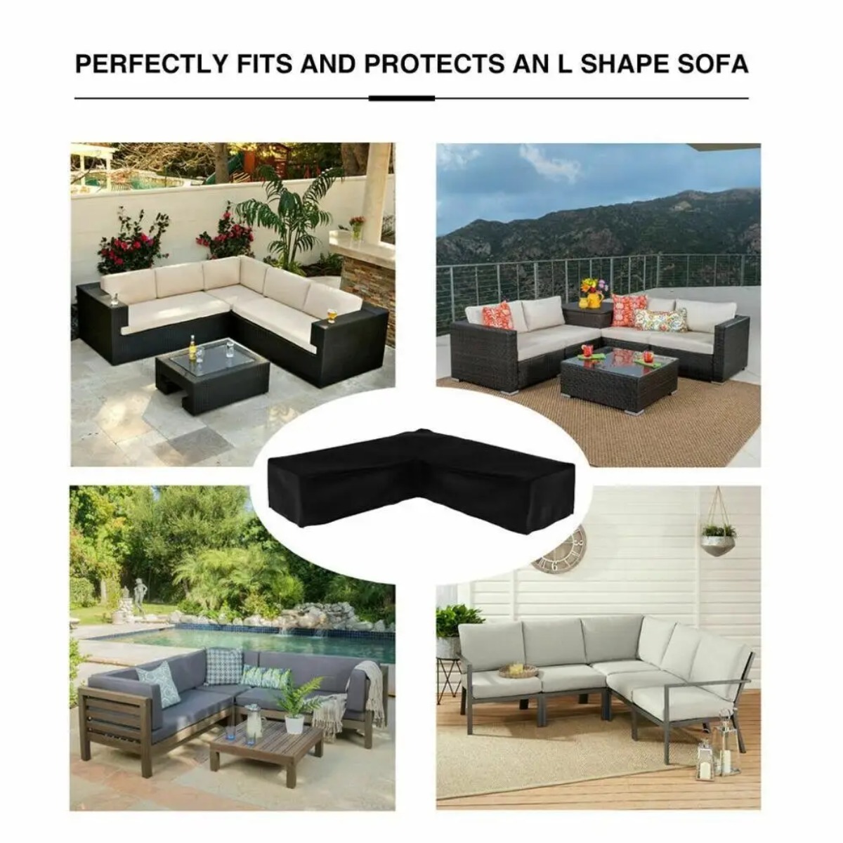 L-shaped Outdoor Sofa Cover, W - Outdoor Furniture L Shape のレビューと価格